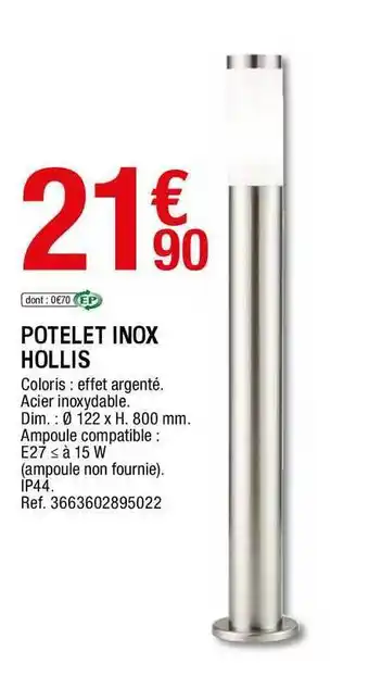 Potelet Inox Hollis