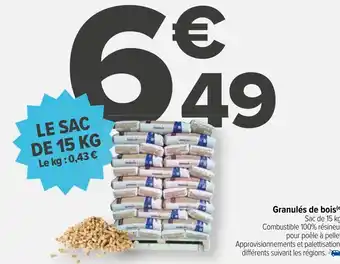Carrefour Market Granulés de bois offre