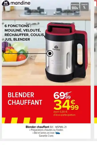 Carrefour Market Blender chauffant offre