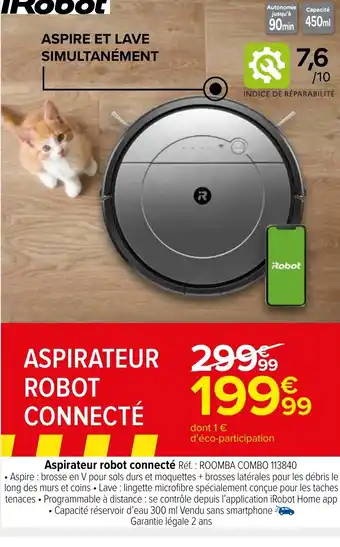 Carrefour Market ASPIRATEUR ROBOT CONNECTÉ offre