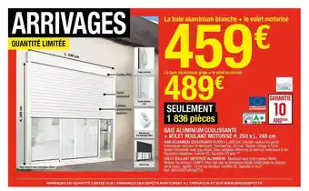 Brico Dépôt La Baie Aluminium Coulissante Blanche + Le Volet Motorisé Motorisé offre
