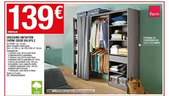 Brico Dépôt Dressing Imitation Chêne Grisé Eklips 2 offre