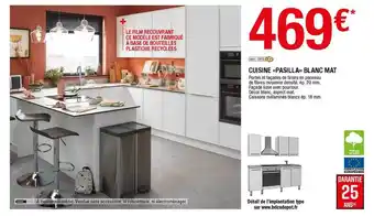 Brico Dépôt Cuisine «pasilla» Blanc Mat offre