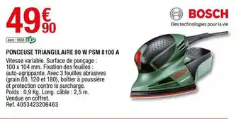Brico Dépôt Ponceuse Triangulaire 90 W Psm 8100 A Bosch offre