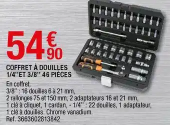 Brico Dépôt Coffret à Douilles 1-4 offre