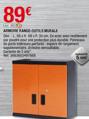 Brico Dépôt Armoire Range-outils Murale offre
