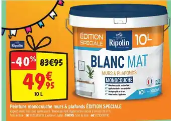 Bricorama Peinture Monocouche Murs & Plafonds édition Spéciale offre