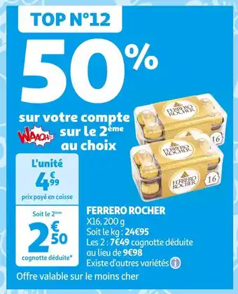 Auchan Supermarché FERRERO ROCHER offre