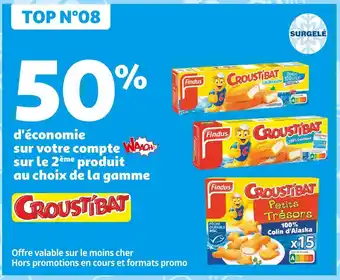 Auchan Supermarché CROUSTIBAT 50% d'économie sur votre compte Waaoh ! sur le 2ème produit au choix de la gamme CROUSTIBAT offre