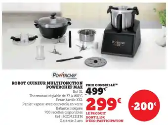 Hyper U ROBOT CUISEUR MULTIFONCTION POWERCHEF MAX offre