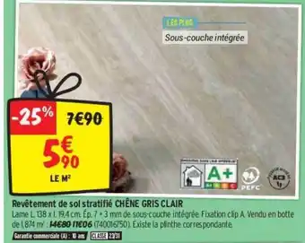 Bricorama Revêtement De Sol Stratifié Chêne Gris Clair offre