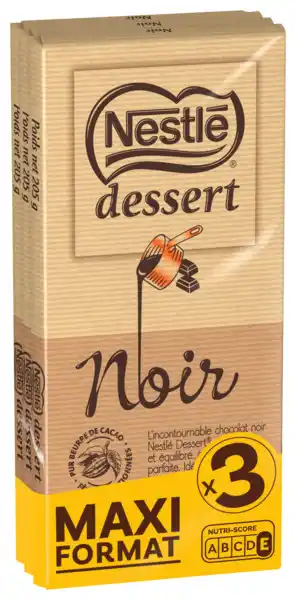 Auchan Tablettes De Chocolat Noir Nestlé Dessert offre