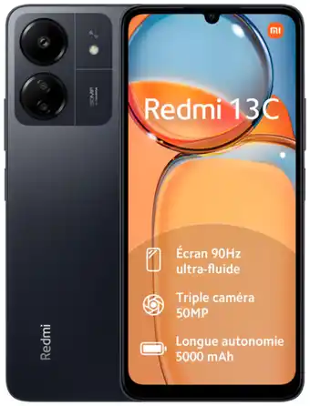Auchan Smartphone Xiaomi Redmi 13C 128Go offre