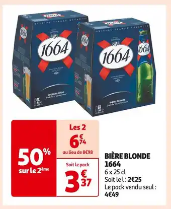 Auchan Supermarché 1664 BIÈRE BLONDE offre