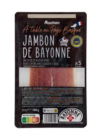 Jambon De Bayonne Igp Auchan À Table En France
