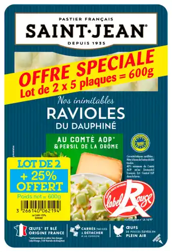 Auchan Ravioles Du Dauphiné Label Rouge Saint Jean offre