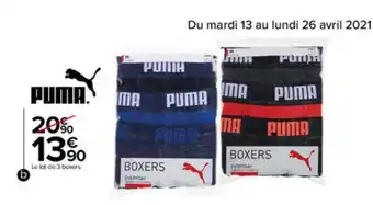 Carrefour Le Lot De 3 Boxers Puma offre