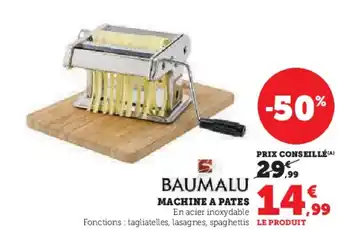 Hyper U MACHINE A PATES offre