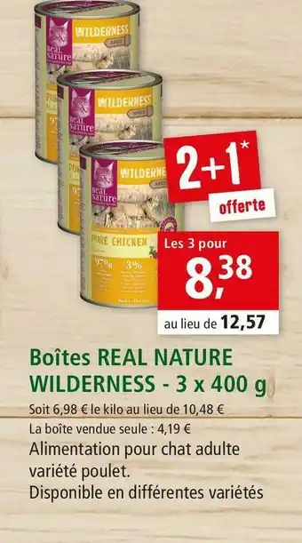 Maxi Zoo Wilderness boîtes real nature offre