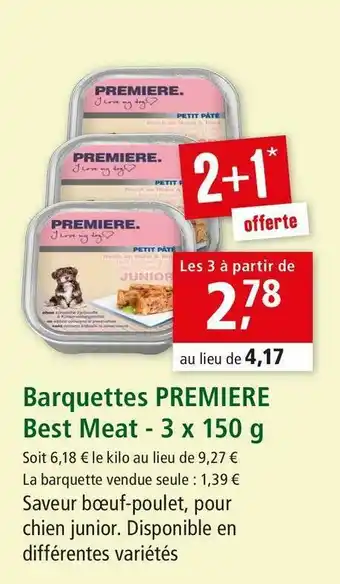 Maxi Zoo Premiere barquettes best meat - 3 x 150 g offre