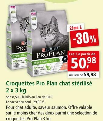 Maxi Zoo Pro plan croquettes chat stérilisé offre