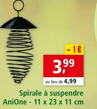 Maxi Zoo Anione spirale à suspendre offre