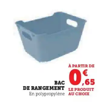 Hyper U BAC DE RANGEMENT offre