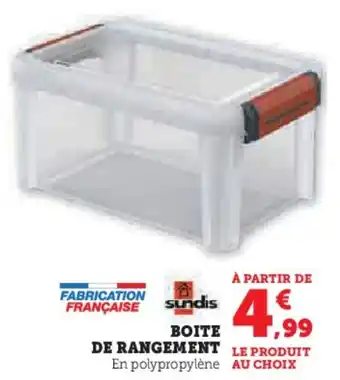 Hyper U BOITE DE RANGEMENT offre