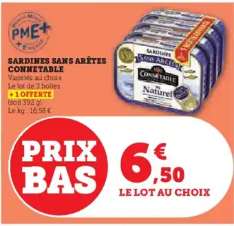 Hyper U SARDINES SANS ARÊTES CONNETABLE offre