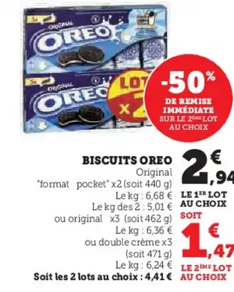 Hyper U BISCUITS OREO offre
