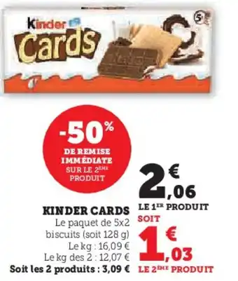 Hyper U KINDER CARDS offre
