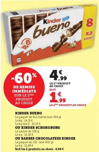 Hyper U KINDER BUENO offre