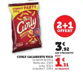 Hyper U CURLY CACAHUETE VICO offre