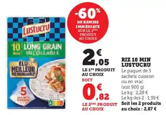 Hyper U RIZ INCOLLABLE LUSTUCRU offre