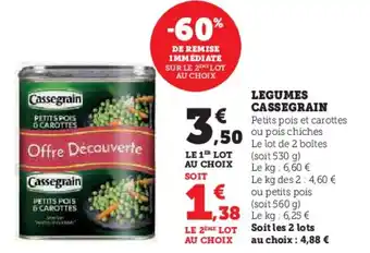 Hyper U LEGUMES CASSEGRAIN offre