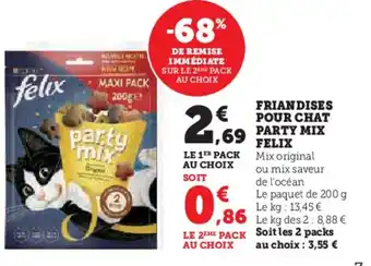 Hyper U FRIANDISES POUR CHAT FELIX offre