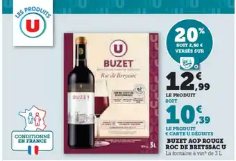 Hyper U BUZET AOP ROUGE ROC DE BREYSSAC U offre