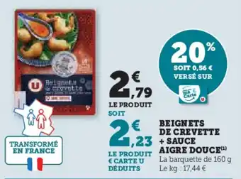 Hyper U BEIGNETS DE CREVETTE + SAUCE AIGRE DOUCE(¹) offre