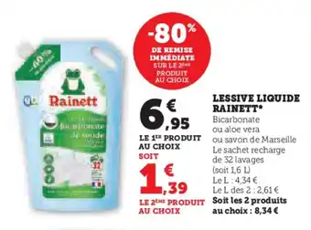 Hyper U LESSIVE LIQUIDE RAINETT offre