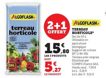 Hyper U TERREAU HORTICOLE offre