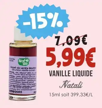 Naturalia VANILLE LIQUIDE offre