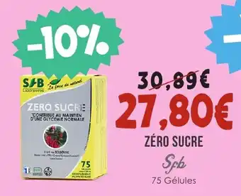 Naturalia ZÉRO SUCRE offre