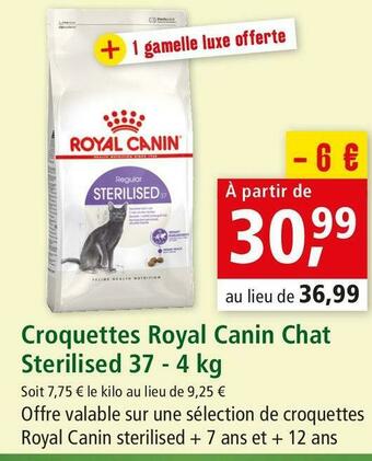 Maxi Zoo Royal canin croquettes chat sterilised 37 - 4 kg offre