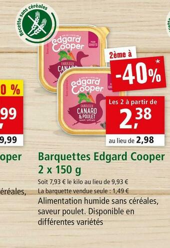 Maxi Zoo Edgard cooper barquettes offre