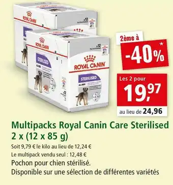 Maxi Zoo Royal canin multipacks care sterilised - 2 x (12 x 85 g) offre