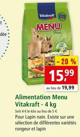 Maxi Zoo Vitakraft alimentation menu offre