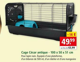 Maxi Zoo César cage antique - 100 x 50 x 51 cm offre