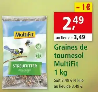 Maxi Zoo Multifit graines de tournesol 1 kg offre