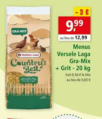 Versele laga menus gra-mix + grit - 20 kg