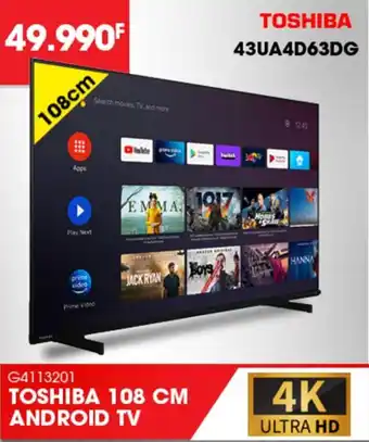 Gitem TOSHIBA 108 CM ANDROID TV offre